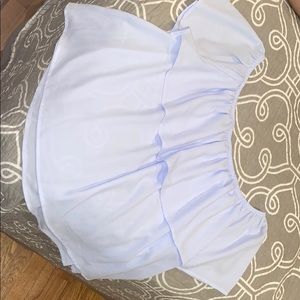 Light blue off the shoulder forever 21 shirt!